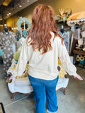 Ecru Eyelet Lace Pullover