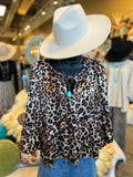 Leopard Peplum Top