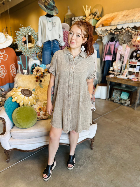 Toffee Gauze Tunic or Dress