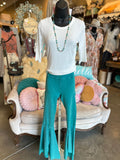 Turquoise Flared Yoga Pant