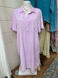 Black or Pink Mineral Washed Tencil Shirt Dress