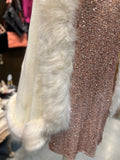 Lux Faux Fur Trimmed Cape