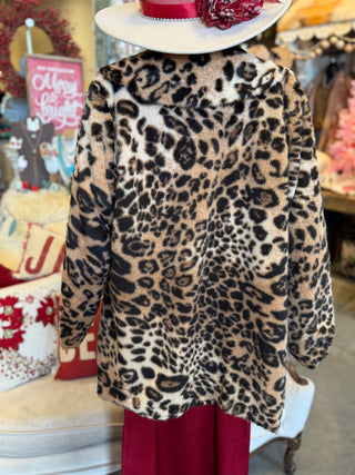 Leopard Mid Length Coat