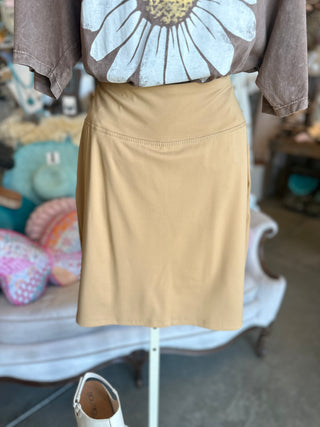 Skort 20" in Black, Brown or Camel