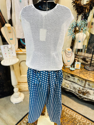 USA Flag Knit Top