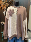 Chocolate Daisy Sweater Top