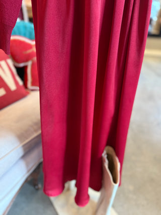 Burgundy Cinched Sweater Dress Set