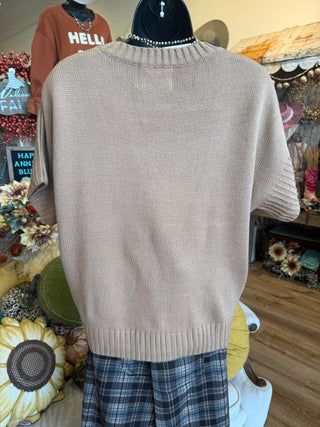 Coffee Weather Short Sleeve Sweater