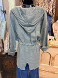 Linen Jacket in Taupe, Khaki and Blue Jeans