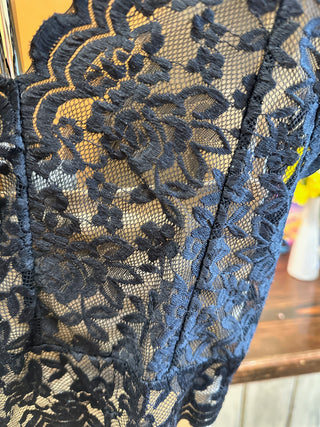 Ivory or Black Lace Bralette