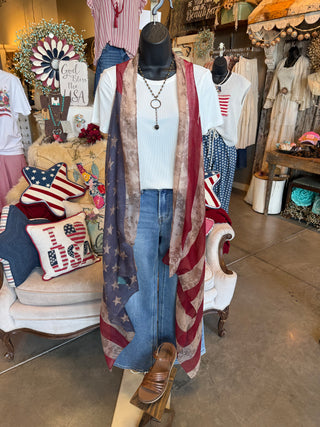 Vintage American Flag Vest