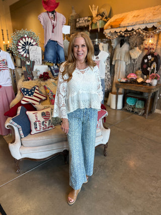 Floral Striped Jean by Easel