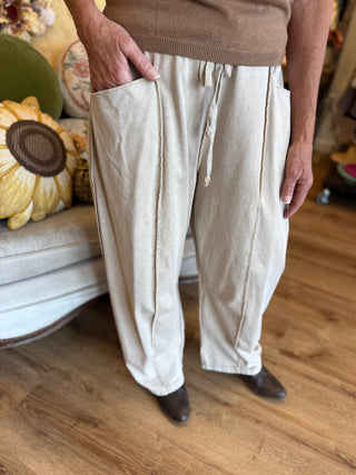 Sand Terry Knit Pant