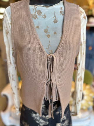 Coco or White Tie Sweater Vest