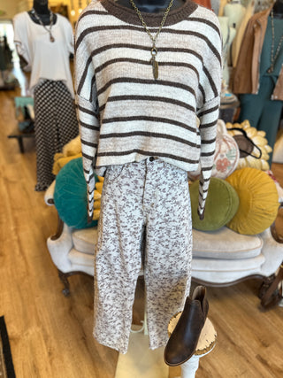 Brown Striped Sweater