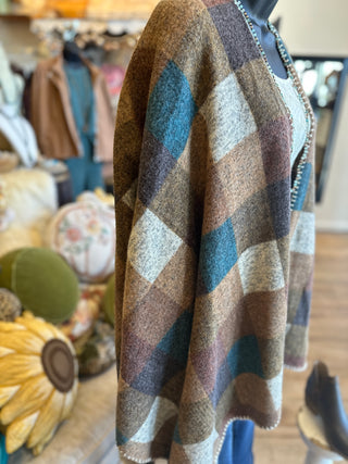 Mocha Plaid Cape
