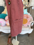 Brick Denim Overall Dress