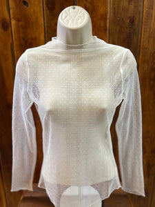 Dotted White Lace  Top