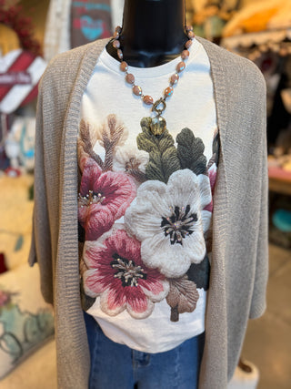 Floral Yarn Graphic Tee