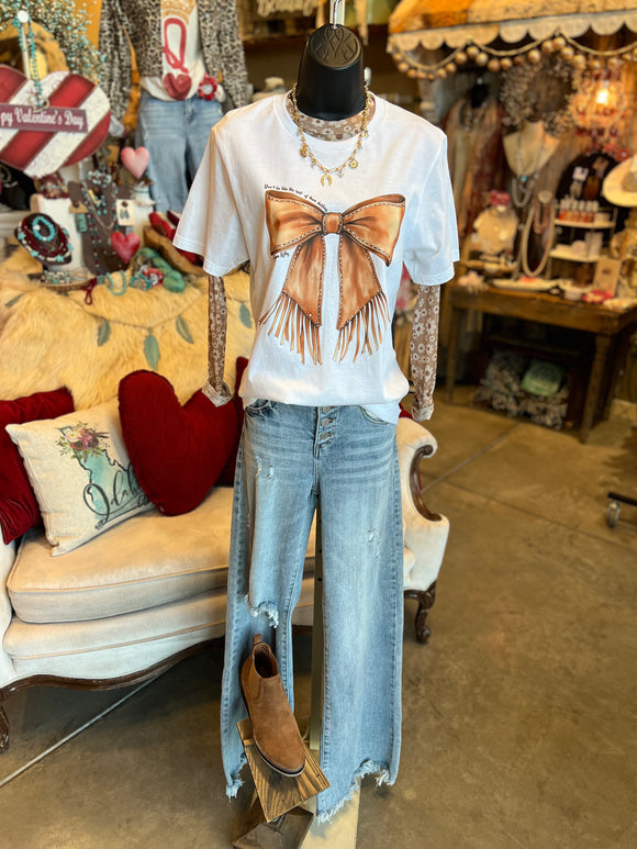 Fringed Bow Graphic Tee