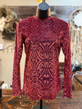 Rust Velvet Burnout Top
