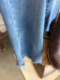 Risen Tattered Hem Wide Leg Jean