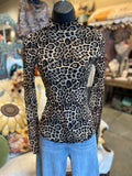 Leopard Lace Mesh Top