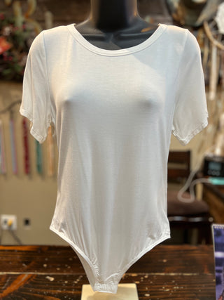 Basic Bodysuit in Ivory or Hot Pink