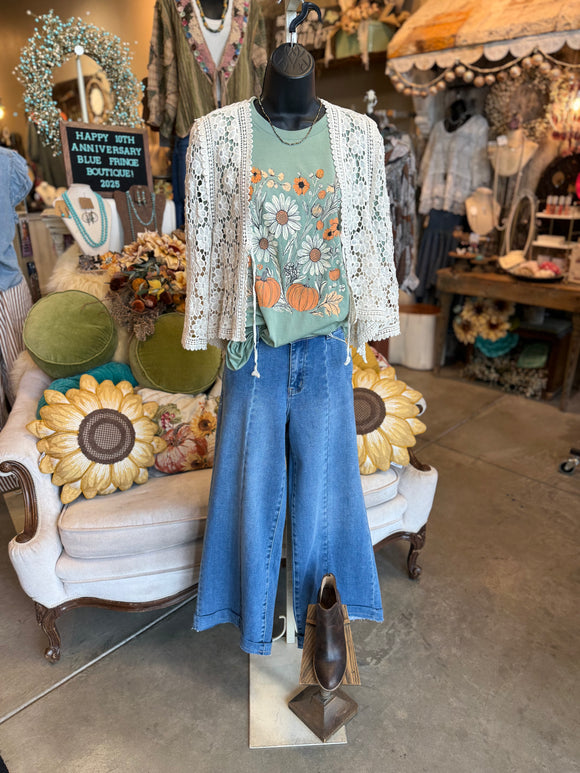 Fall Floral Graphic Tee