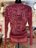 Rust Velvet Burnout Top