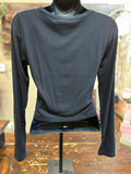 Black Crop Long Sleeve Top