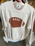 Football Jacquard Sweater in Brown or Cream