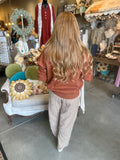 Football Jacquard Sweater in Brown or Cream