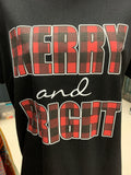 Black Merry and Bright Graphic Tee