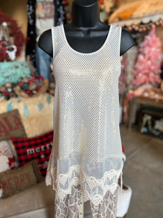 Sparkly Pink, Black or Beige Tank Top