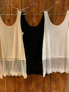 Tank top with lace layer