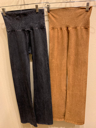 Black/Brown, Camel, Black, Denim Blue, Turquoise and Olive Yoga Pant