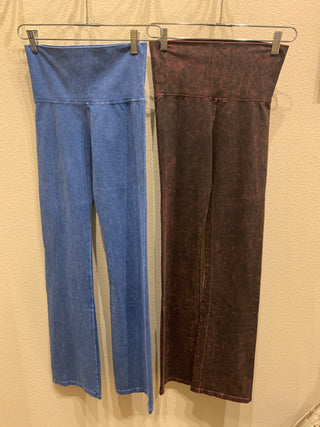 Black/Brown, Camel, Black, Denim Blue, Turquoise and Olive Yoga Pant