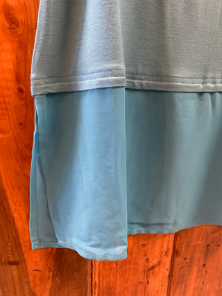 Black or Teal Tank Top with Chiffon Lace Layer